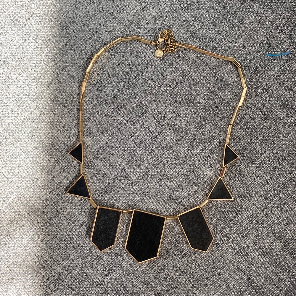 House of Harlow 1960 Leather Station Necklace